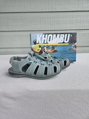 Khombu Ashley Women SZ 9 Grey Fisherman Sandal Hiking Water Resistant Outdoor